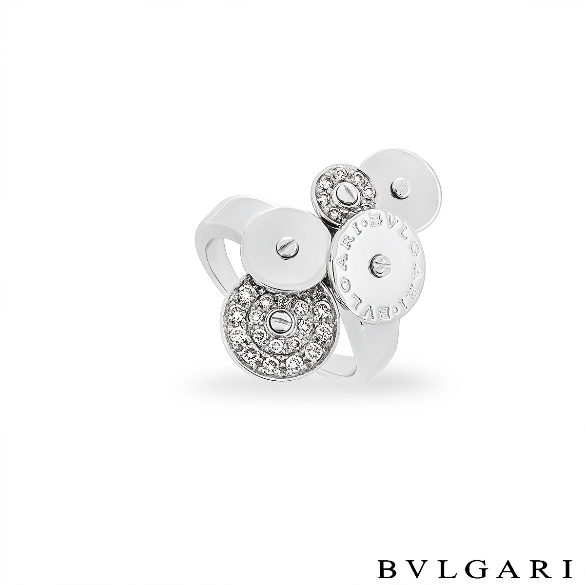 Bvlgari White Gold Diamond Cicladi Ring Bvlgari White Gold Diamond Cicladi Ring
